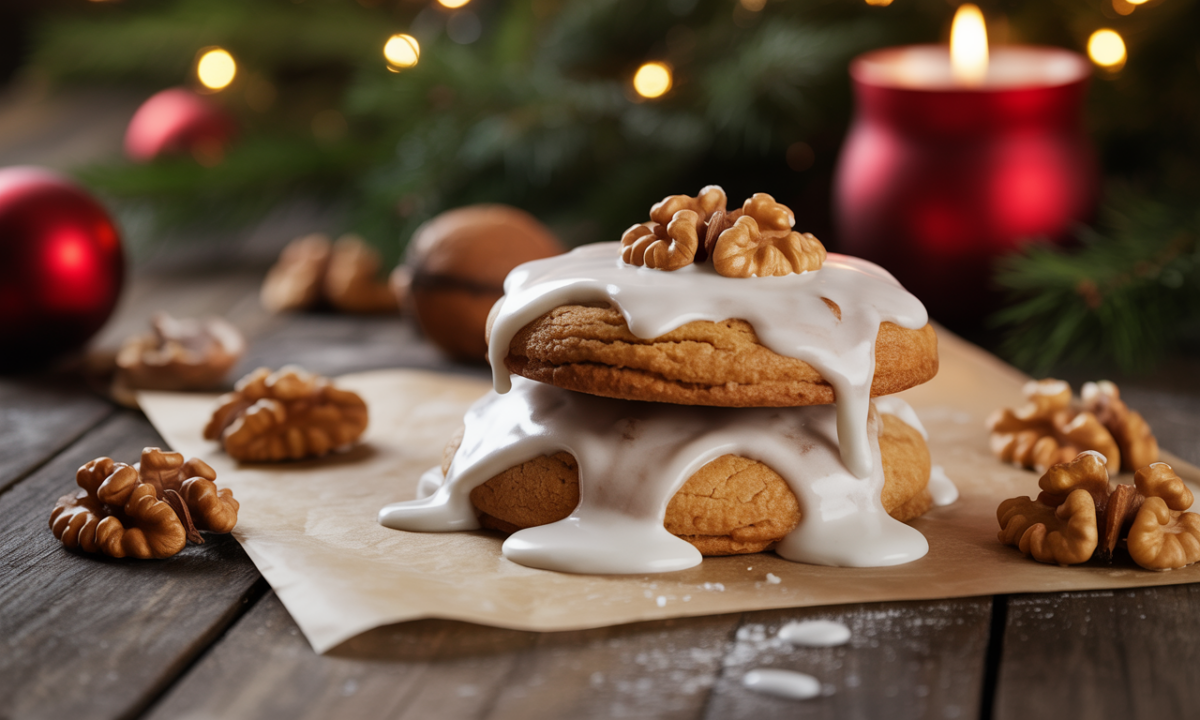 découvrez nos biscuits de noël irrésistibles alliant pâte fondante, éclats de noix croquants et glaçage sucré, pour une explosion de saveurs à chaque bouchée festive.