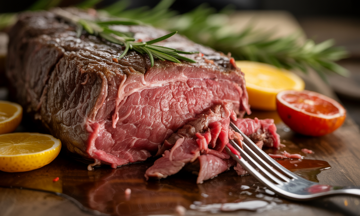 découvrez cette viande de bœuf fondante qui se défait à la fourchette, offrant une explosion de saveurs à chaque bouchée pour un plaisir gustatif incomparable.
