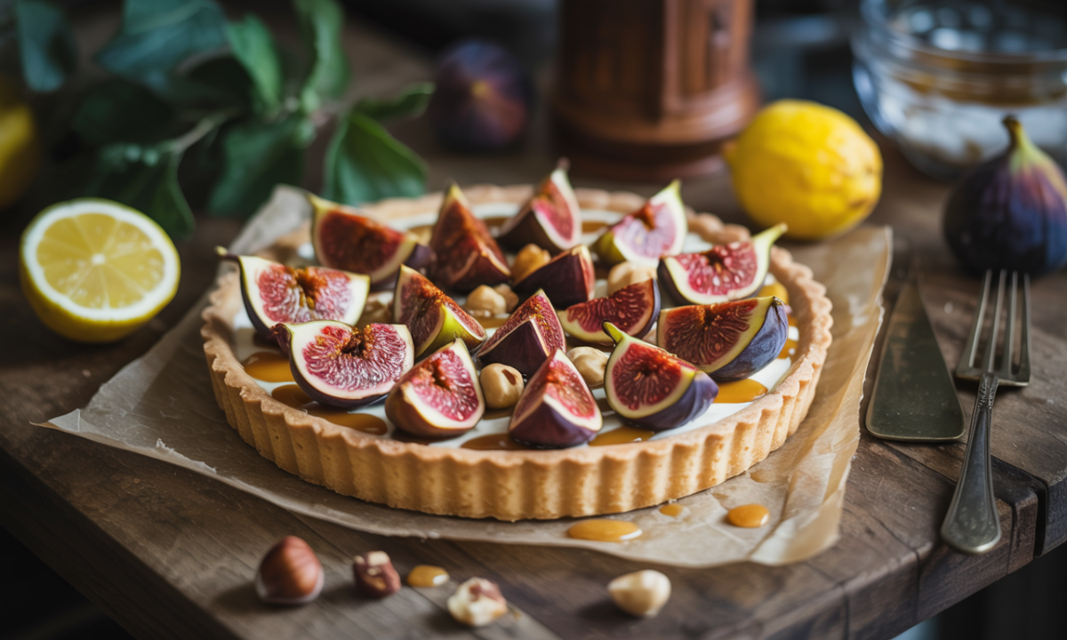 savourez un crumble glacé aux figues rôties, accompagné de noisettes caramélisées au caramel salé citronné pour une dessert gourmand et raffiné.