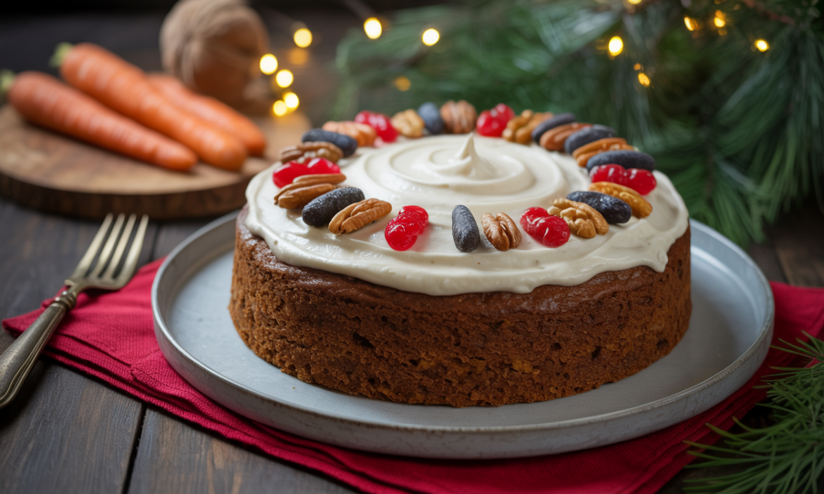 apprenez à préparer un délicieux carrot cake de noël au thermomix avec un glaçage maison facile et des ingrédients simples. parfait pour des fêtes gourmandes et réussies !