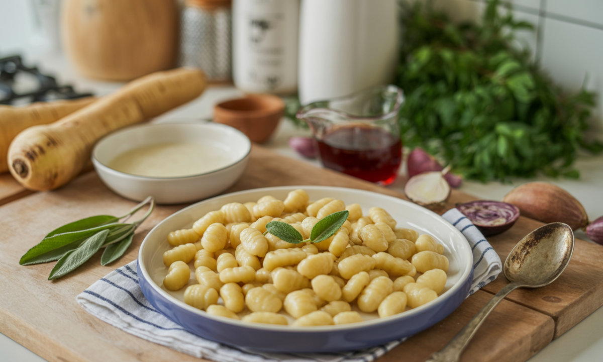 découvrez une recette gourmande de gnocchis aériens à base de panais caramélisé, sublimés par un sirop d’érable épicé pour une explosion de saveurs sucrées et épicées.