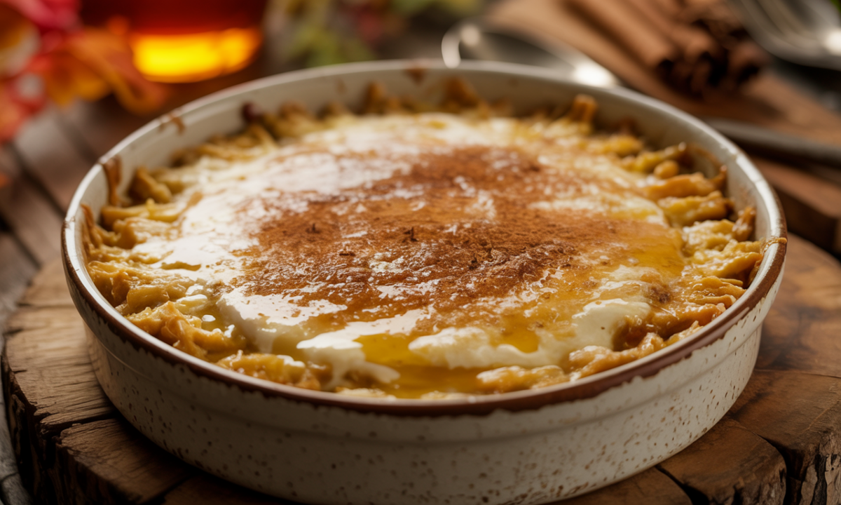 découvrez notre recette savoureuse de gratin d’épeautre crémeux au chèvre, miel et cannelle poivrée, pour une harmonie parfaite entre douceur et épices.