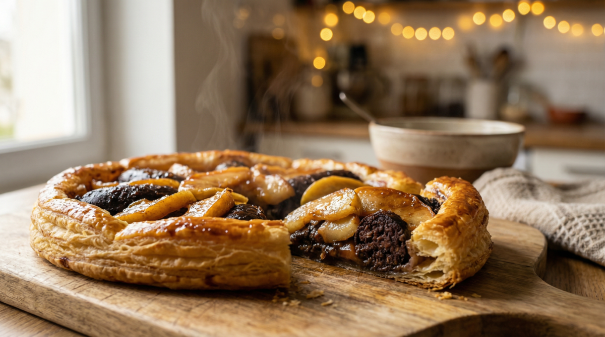Ils cachent du boudin noir dans une feuilleté : la recette pomme-boudin qui affole tous les gourmands ! – feuilleté pomme-boudin noir