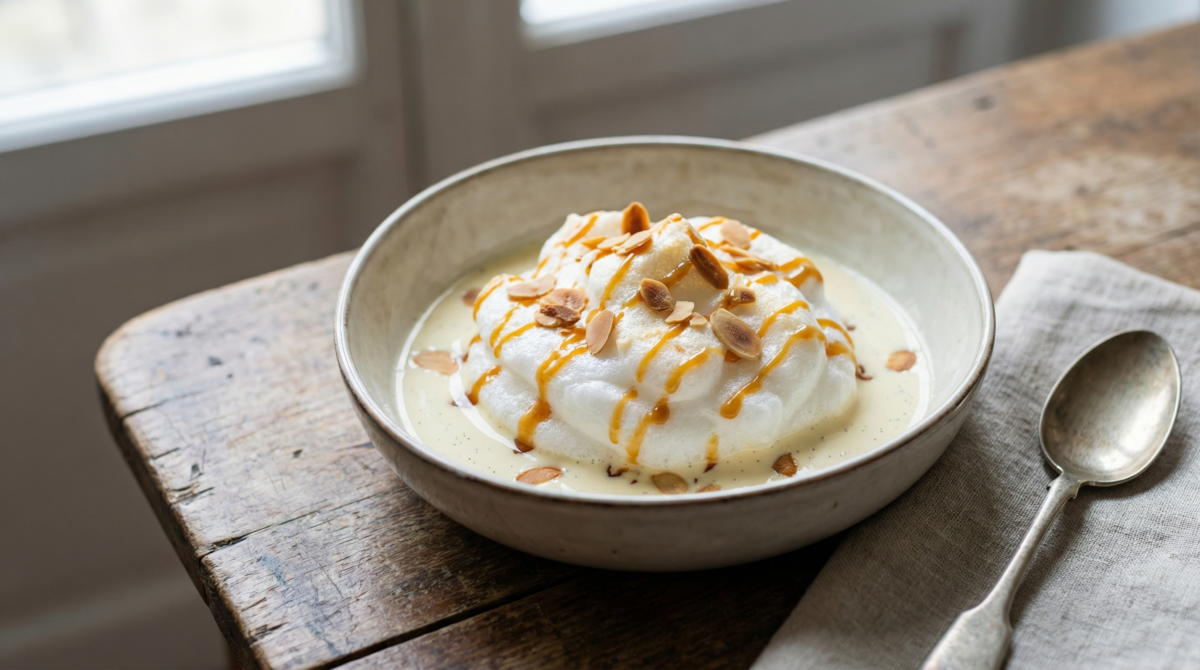 Ils ne veulent pas que vous sachiez : l’astuce choc pour une île flottante ultra légère et irrésistible, révélée par les chefs ! – île flottante