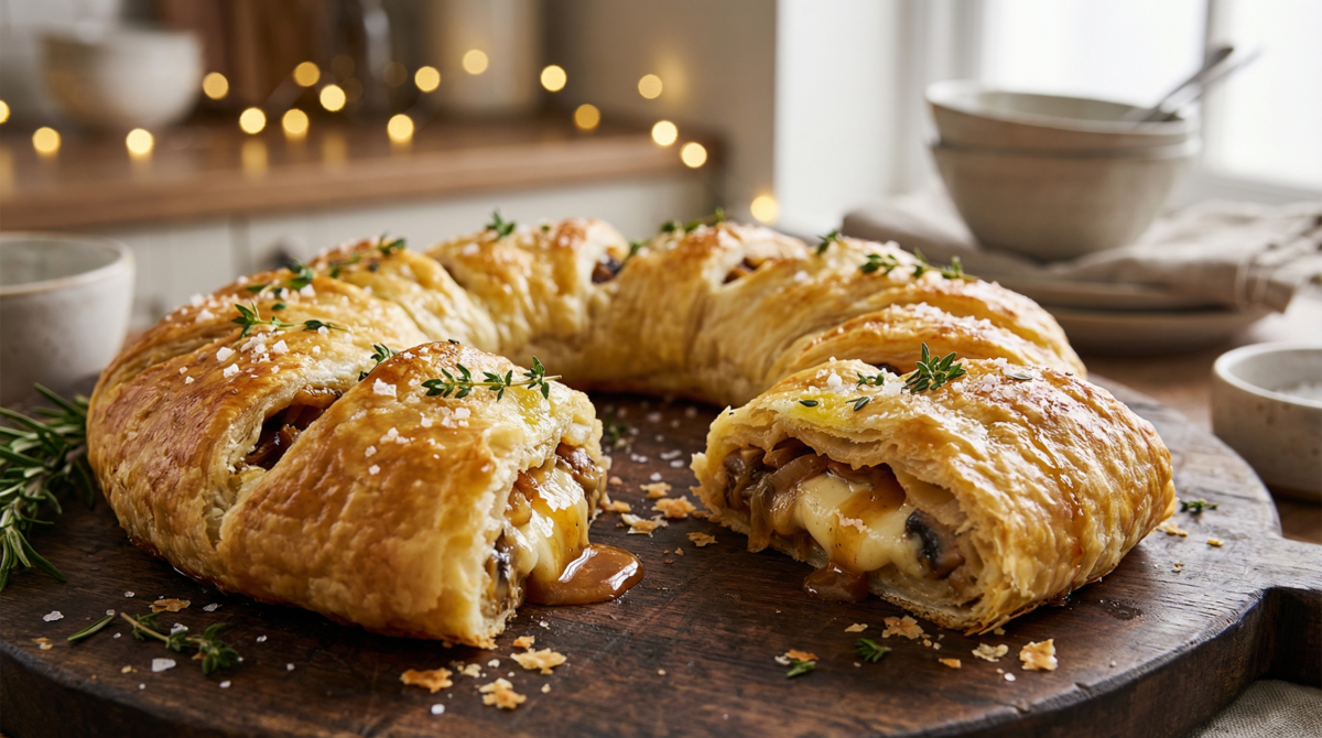 Oubliez le foie gras ! Cette couronne feuilletée va révolutionner vos apéros chics – couronne feuilletée