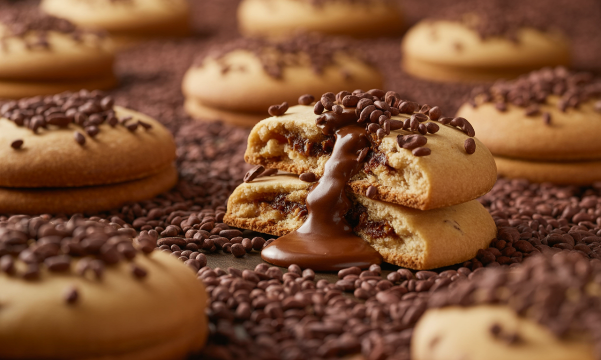 découvrez nos sablés fondants au café, noisette et graines de cacao soufflé, une gourmandise croquante et délicatement parfumée pour éveiller vos papilles.