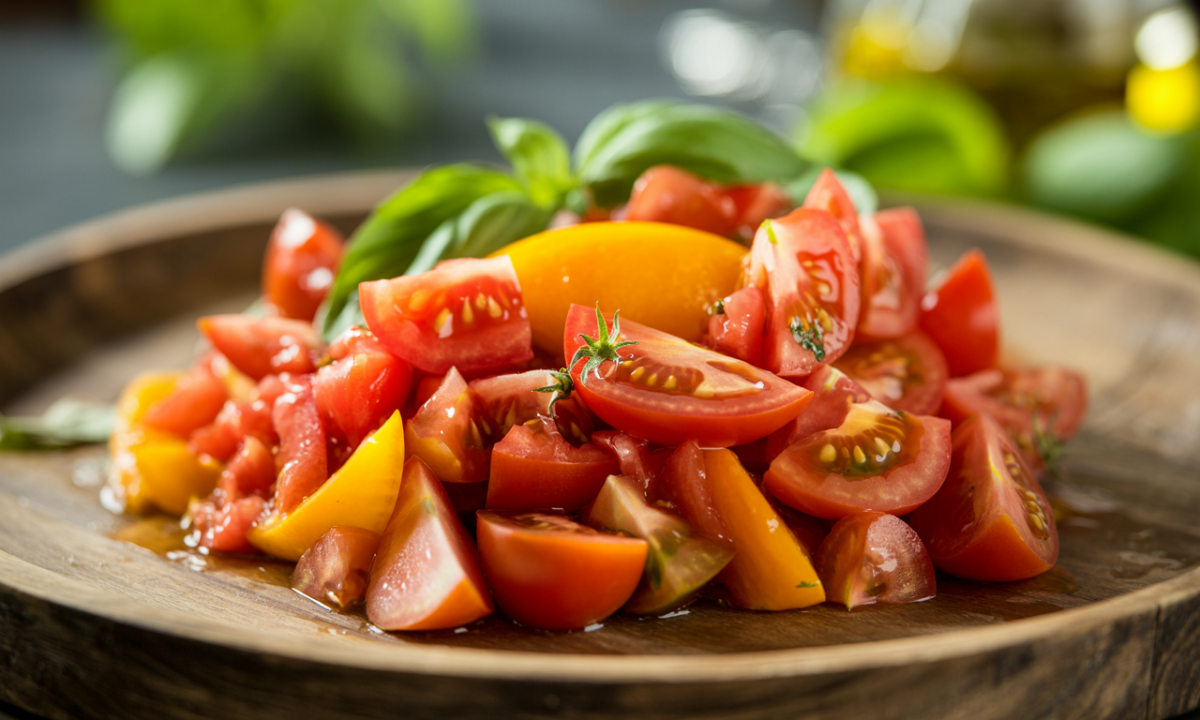 découvrez notre recette rapide et savoureuse de tartare de tomates fraîches, un plat ensoleillé qui apporte fraîcheur et révolutionne vos repas estivaux.