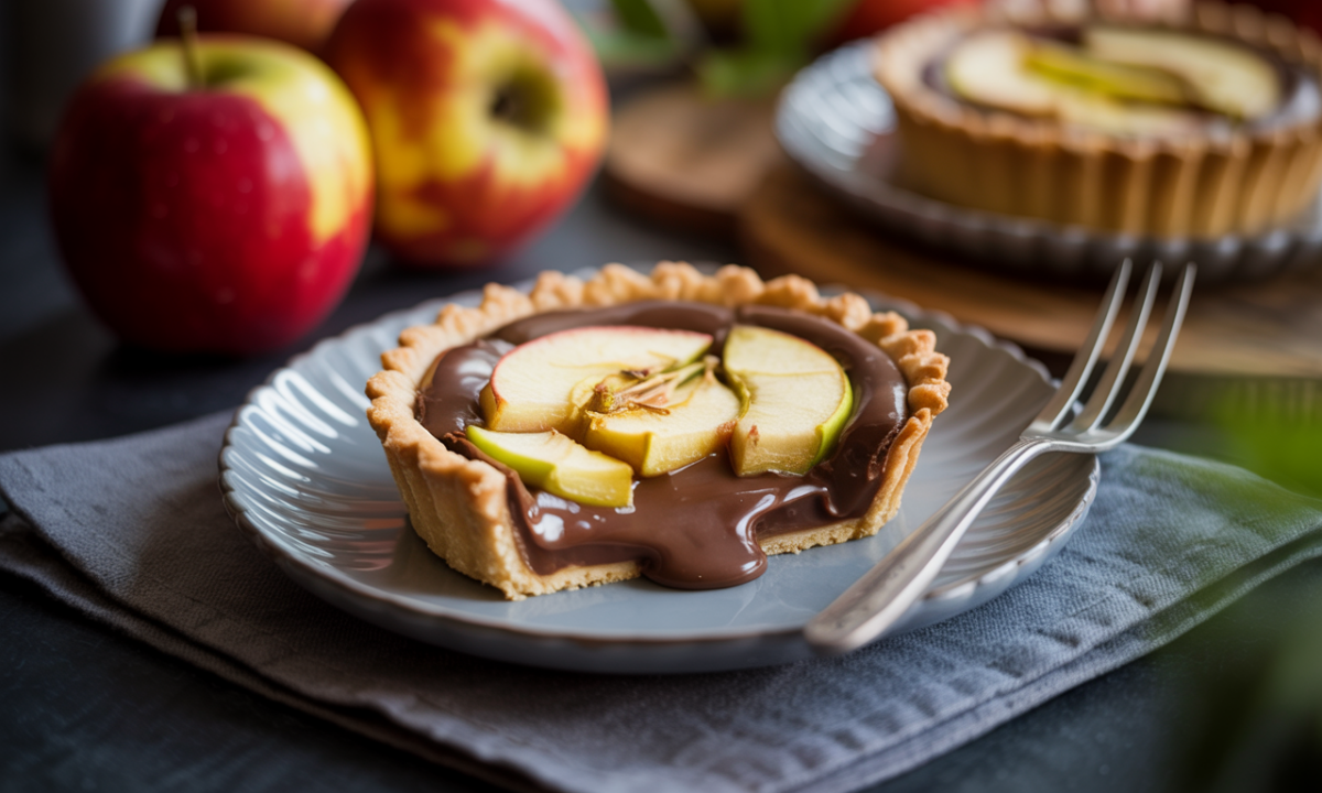 découvrez notre tarte aux pommes irrésistible alliant chocolat fondant, pâte dorée croustillante et pommes fondantes pour une explosion de saveurs à chaque bouchée.