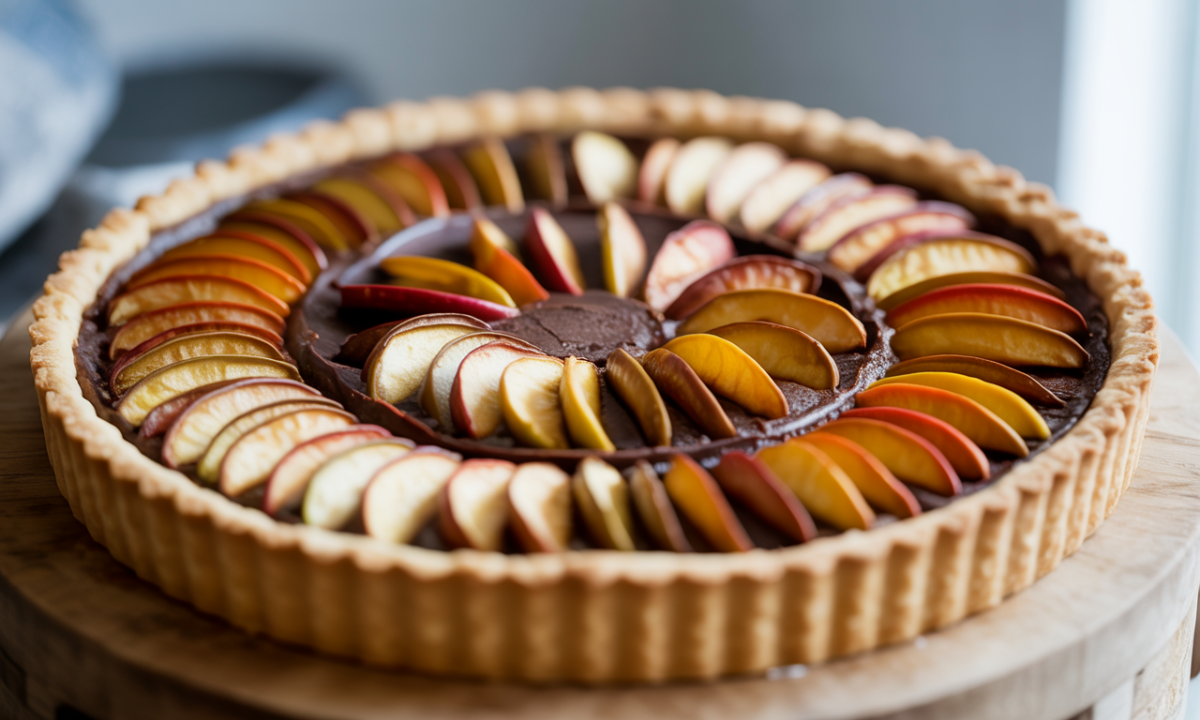découvrez notre tarte aux pommes irrésistible, alliant chocolat fondant, pâte dorée et pommes fondantes pour une explosion de saveurs à chaque bouchée.