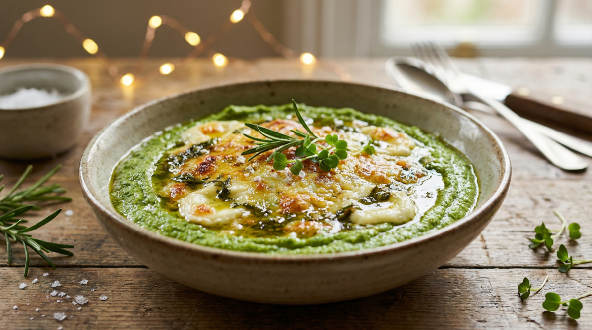 Vous ne devinerez jamais l’ingrédient secret qui transforme cette purée verte au chèvre en explosion de saveurs ! – purée verte au chèvre