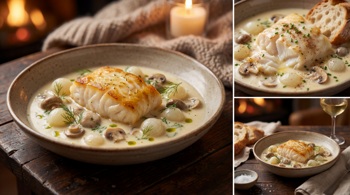 Blanquette de cabillaud au vin blanc pour soirs tranquilles