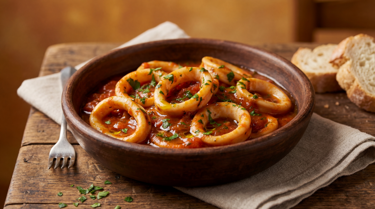 Calamars en sauce tomate au Thermomix : une recette express et fondante pour un dîner léger et gourmand