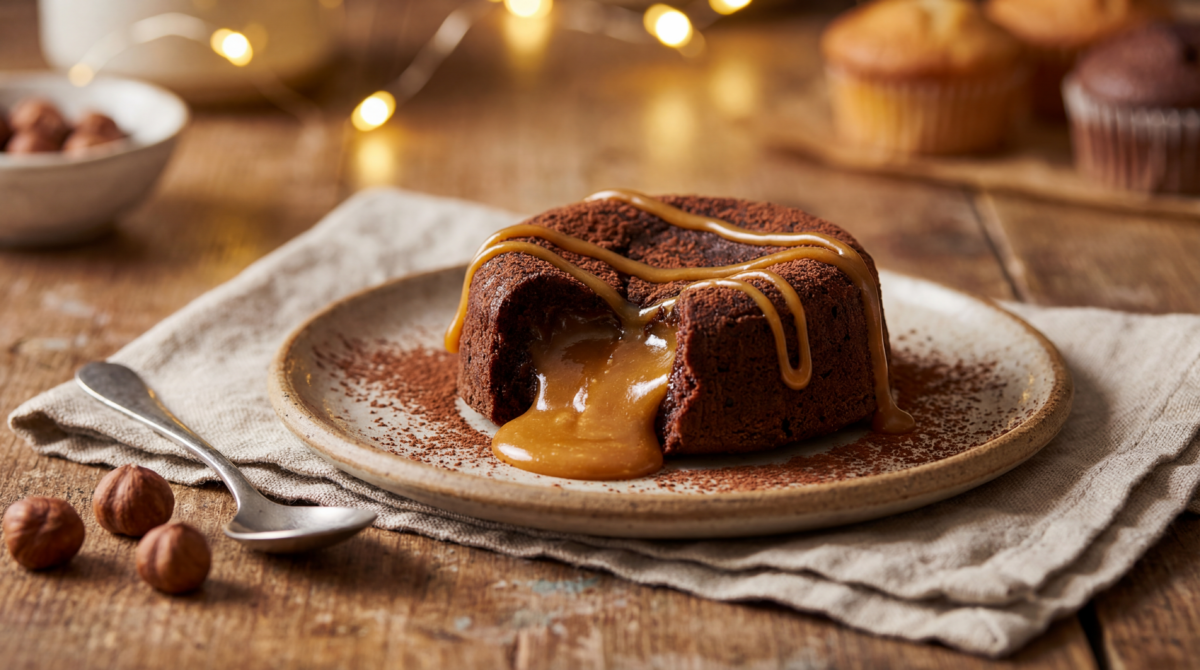 Fondant chocolat caramel façon Carambar pour les goûters cosy