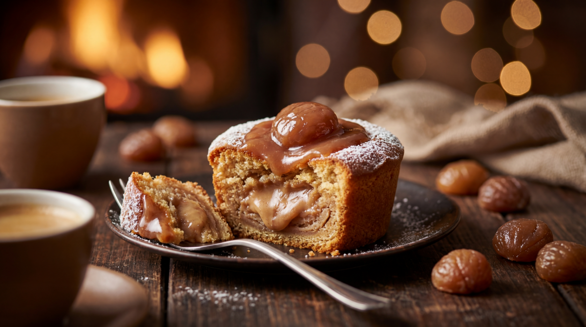 Gâteau moelleux aux marrons pour soirées d’hiver bien au chaud